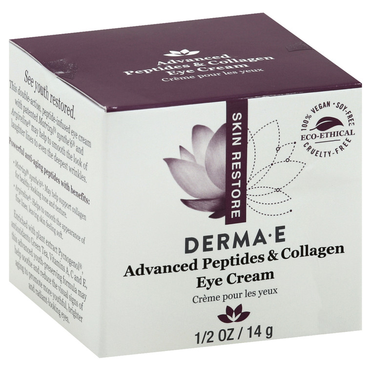 Derma E, Advanced Peptide And Collagen Eye Cream, 1 Each, 0.5 Oz