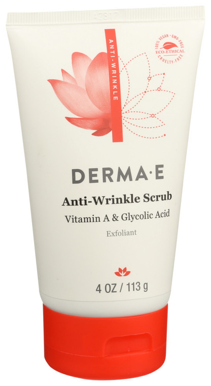 Derma E, Facial Scrub Anti Wrinkle Vitamin A Glycolic, 1 Each, 4 Oz