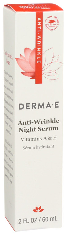 Derma E, Anti Wrinkle Night Serum Vitamin A, 1 Each, 2 Fl Oz