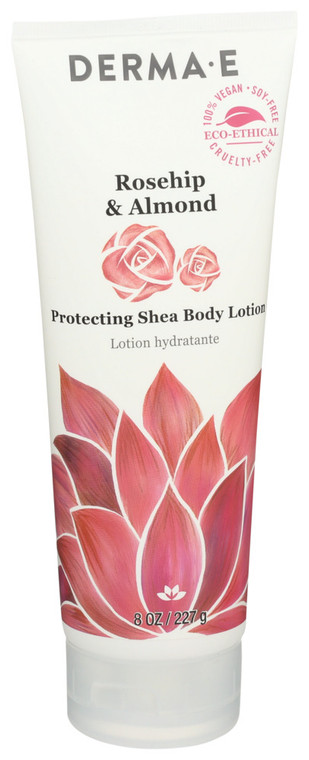 Derma E, Rosehip & Almond Shea Body Lotion, 1 Each, 8 Oz