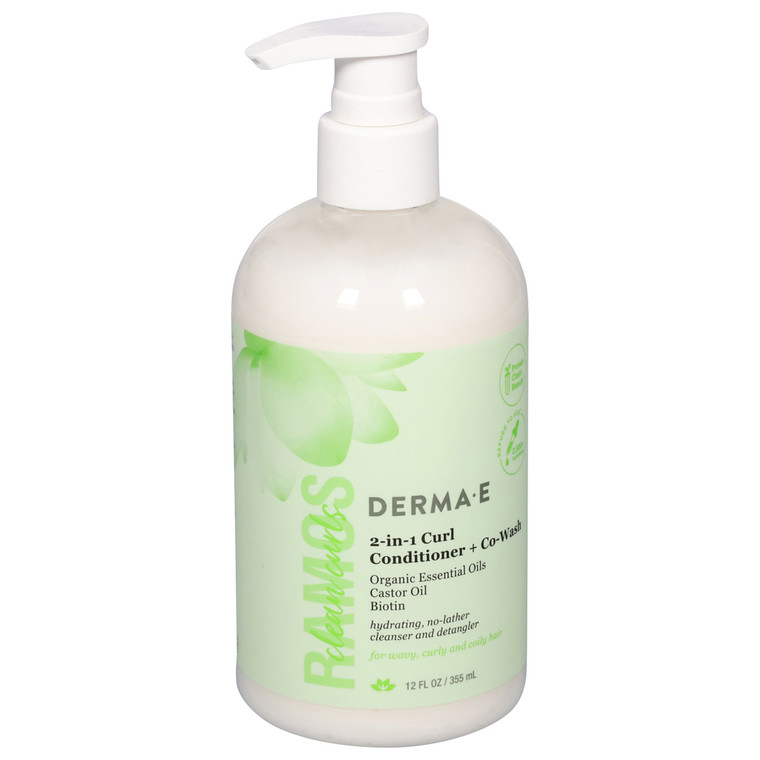 Derma E, 2-in-1 Curl Conditioner Plus Co Wash, Case Of 1, 12 Oz