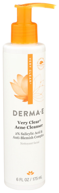 Derma E, Acne Cleanser Very Clear, 1 Each, 6 Oz