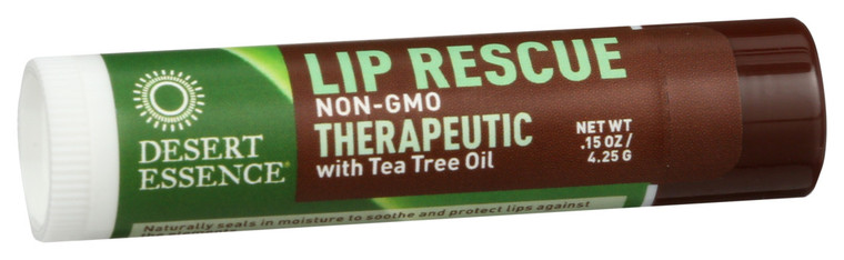 Desert Essence, Lip Rescue Therapeutic With Tea Tree Oil, Case Of 24, .15 Oz