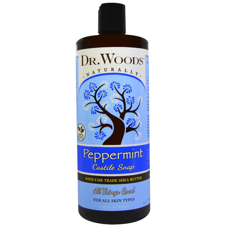Dr. Woods, Naturally Castile Soap Peppermint With Shea Butter, 1 Each, 32 Oz