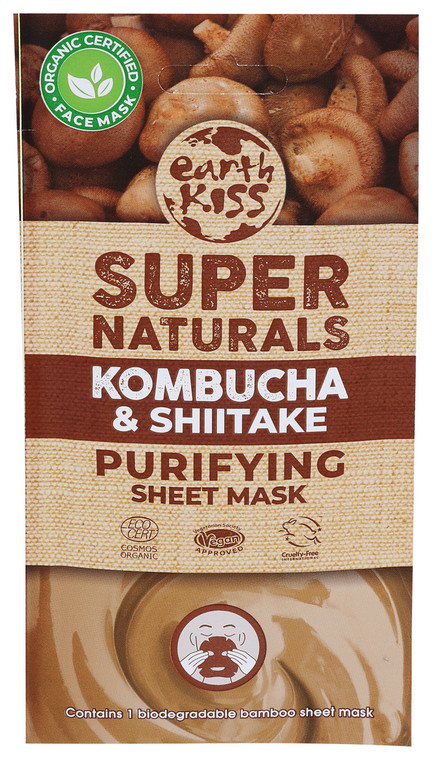 Earth Kiss, Sheet Mask Shiitake Purifying, Case Of 12, 1 Count