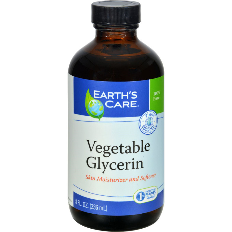 Earth's Care, 100% Natural Vegan Glycerin, 1 Each, 8 Fl Oz