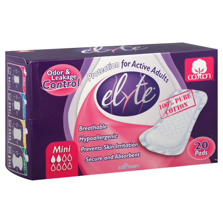 Elyte, Mini Pads Protection For Active Adults, 1 Each, 20 Ct