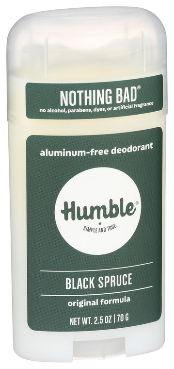 Humble, Nothing Bad Aluminum-free Black Spruce Deodorant, Case Of 1, 2.5 Oz