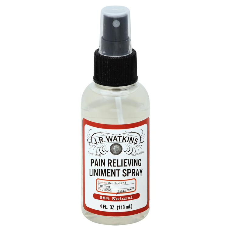 J. R. Watkins, Natural Pain Relieving Liniment Spray Menthol Camphor, 1 Each, 4 Fl Oz