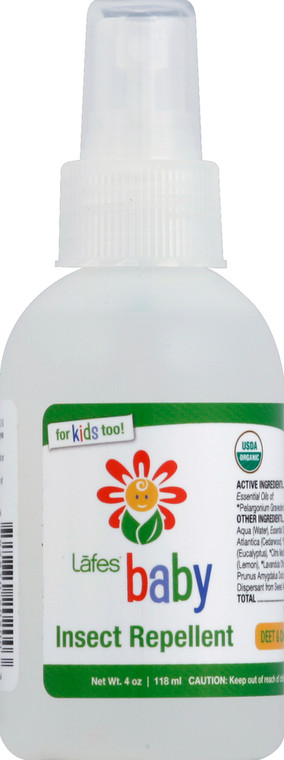 Lafe's Natural Body Care, Organic Baby Insect Repellent, 1 Each, 4 Fl Oz