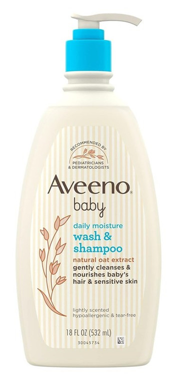 Aveeno Baby Wash & Shampoo Daily Moisture 18Oz Oat Extrct
