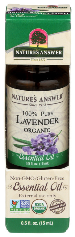 Nature's Answer, Organic Essential Oil Lavender, 1 Each, .5 Fl Oz