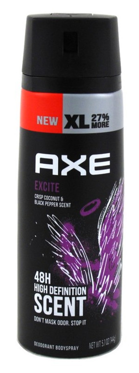 Axe Deodorant Body Spray Excite 5.1Oz
