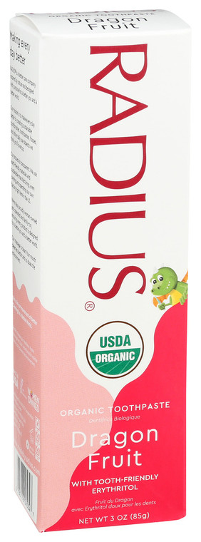 Radius, Organic Toothpaste Dragon Fruit Child, 1 Each, 3 Oz
