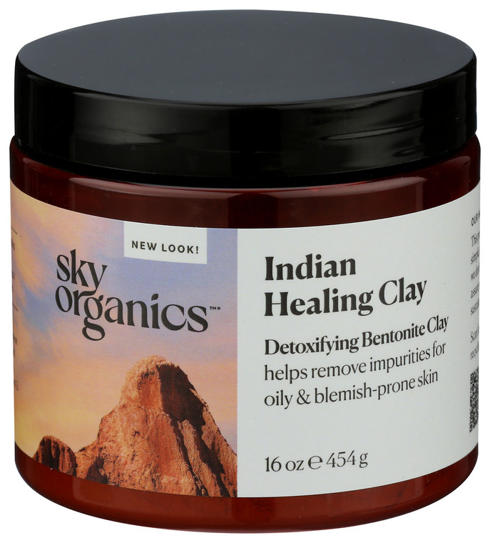 Sky Organics, Indian Healing Clay Detoxifying Bentonite Clay, 1 Each, 16 Oz