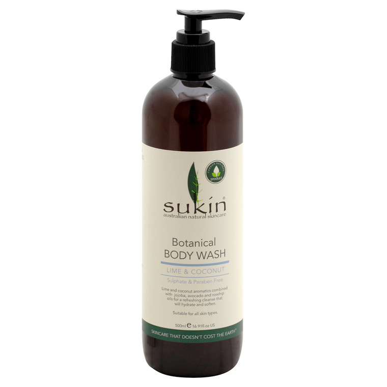 Sukin, Botanical Body Wash Lime & Coconut, 1 Each, 16.9 Oz