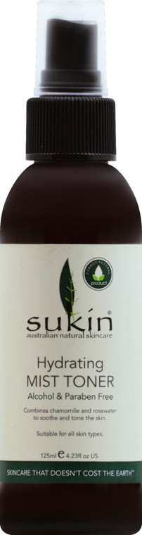 Sukin, Hydrating Mist Toner, 1 Each, 4.23 Oz