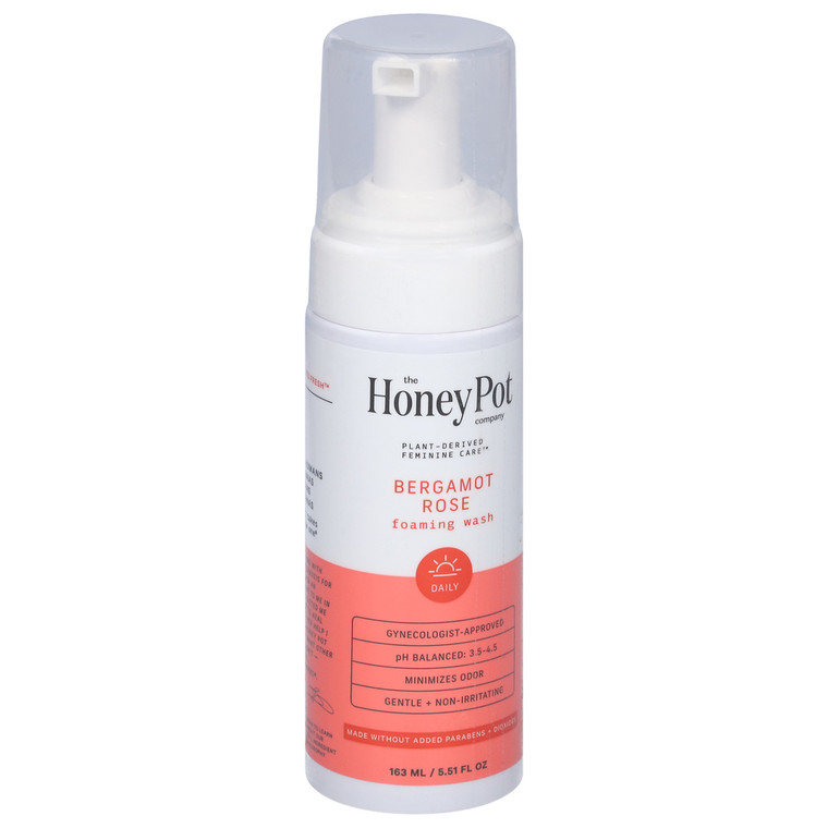 The Honey Pot, Daily Bergamot Rose Foaming Wash, Case Of 1, 5.51 Fl Oz