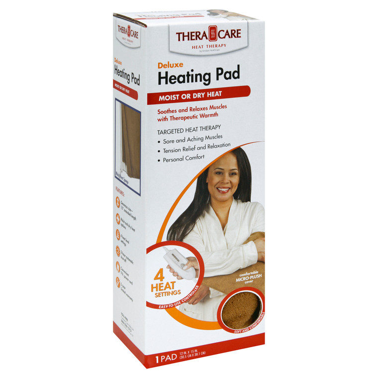 Veridian, Thera Care Deluxe Heating Pad Moist Or Dry Heat With 4 Heat Settings, 1 Each, 1 Ct
