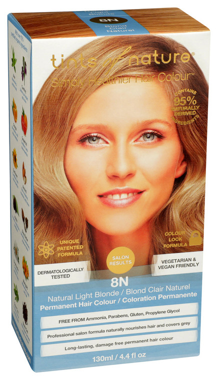 Tints Of Nature, 8n Natural Light Blonde Hair Color, 1 Each, 4.4 Oz