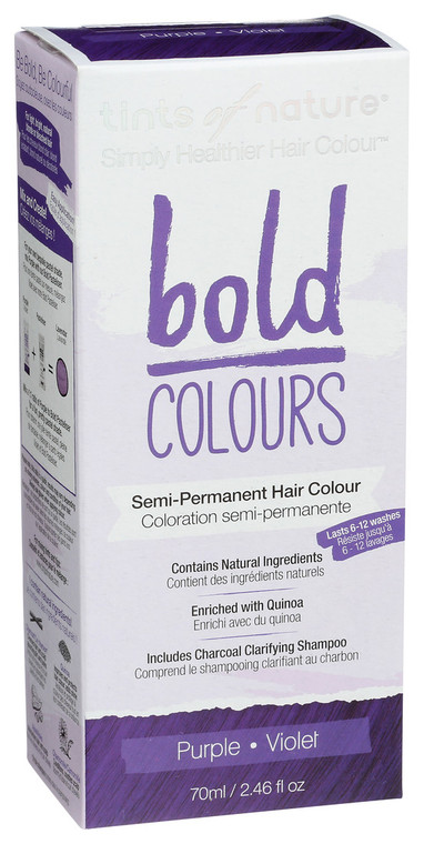 Tints Of Nature, Bold Colours Semi-permanent Hair Color Purple, 1 Each, 2.46 Oz