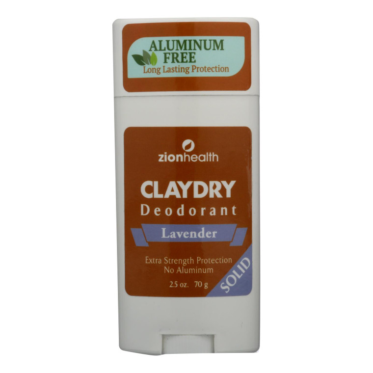Zion Health, Adama Minerals Clay Deodorant Lavender, 1 Each, 2.5 Oz