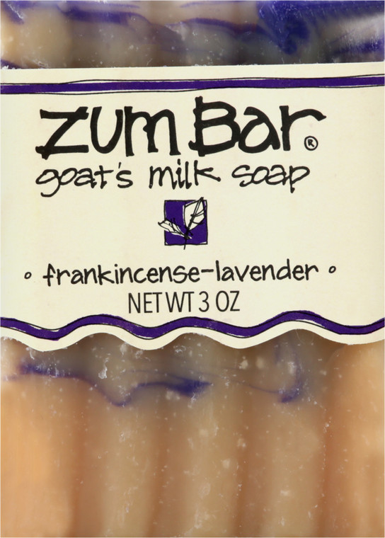 Zum, Bar Frankincense Lavender Goats Milk Soap, Case Of 6, 3 Oz