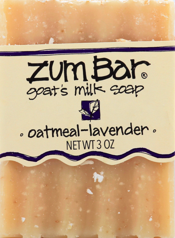 Zum, Bar Oatmeal Lavender Goats Milk Soap Bar, Case Of 6, 3 Oz