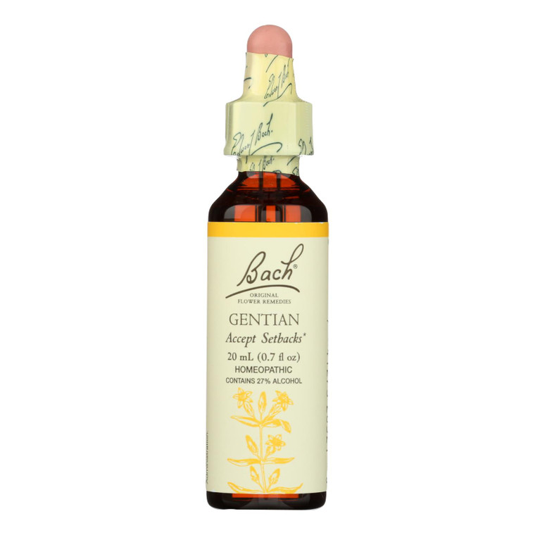 Bach Flower Essences, Flower Remedies Essence Gentian, 1 Each, 20 Ml
