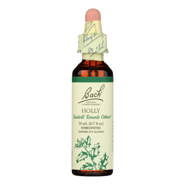 Bach Flower Essences, Flower Remedies Essence Holly, 1 Each, 20 Ml