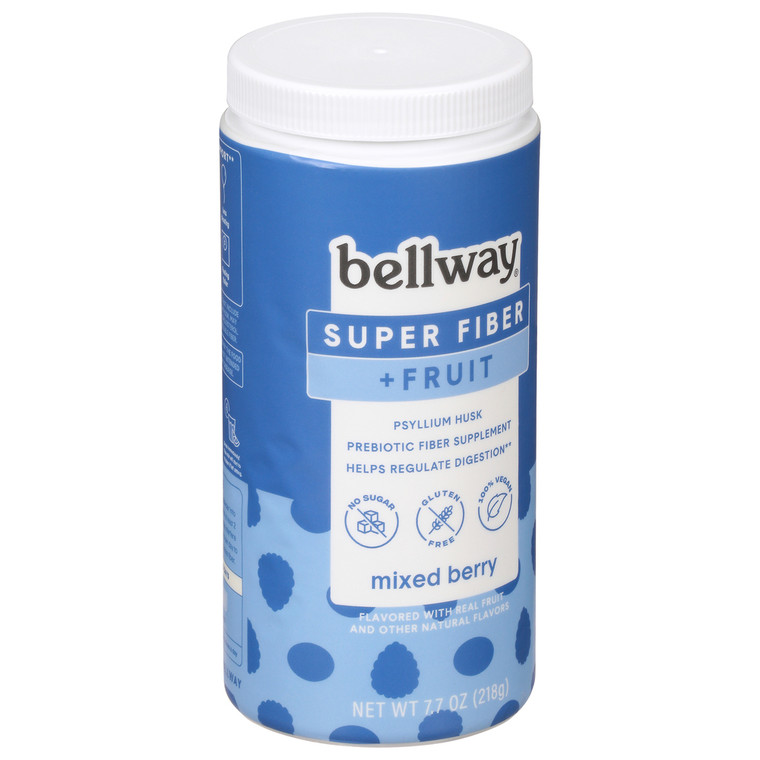 Bellway, Super Fiber + Fruit With Mixed Berry Supplement, Case Of 4, 7.7 Oz