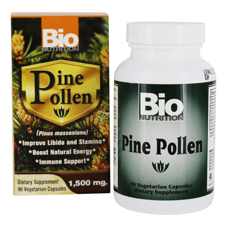 Bio Nutrition, Pine Pollen 1500 Mg Capsules, 1 Each, 90 Vcap