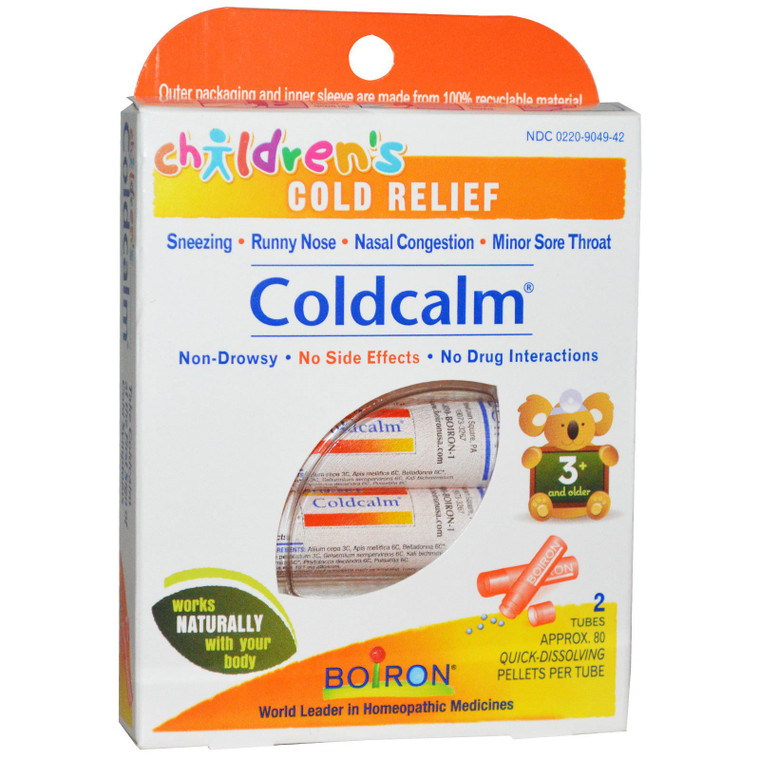 Boiron, Children's Cold Calm Pellets S, 1 Each, 2 Tube
