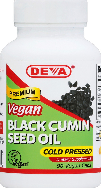 Deva, Black Cumin Seed Oil, 1 Each, 90 Vcap