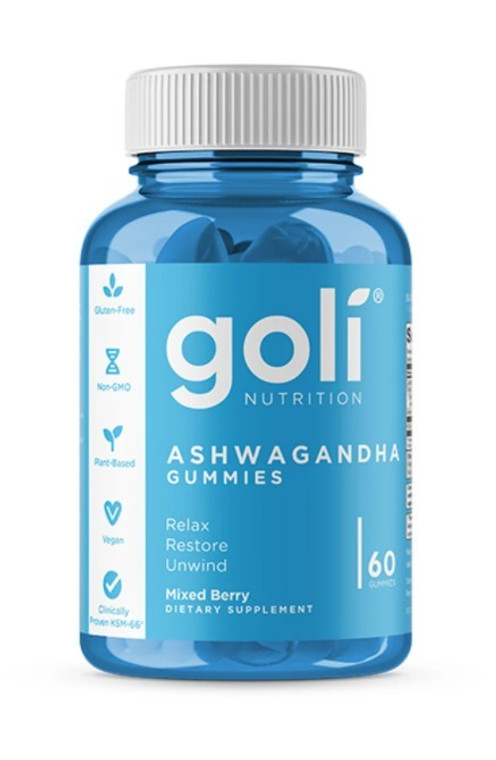 Goli Nutrition, Ashwagandha Gummies Mixed Berry, 1 Each, 60 Ct