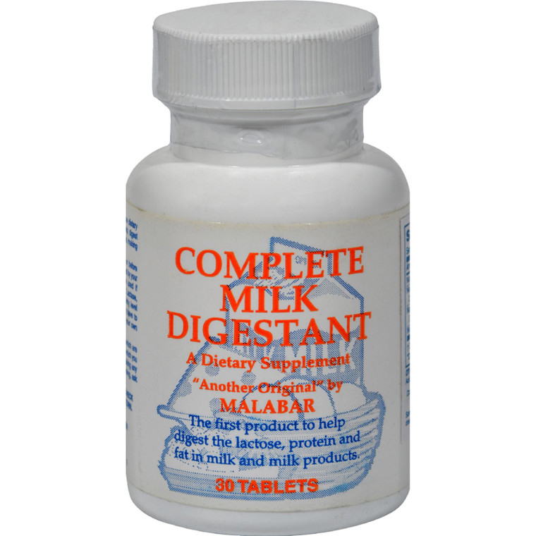 Malabar, Complete Milk Digestant Tablets, 1 Each, 30 Tab
