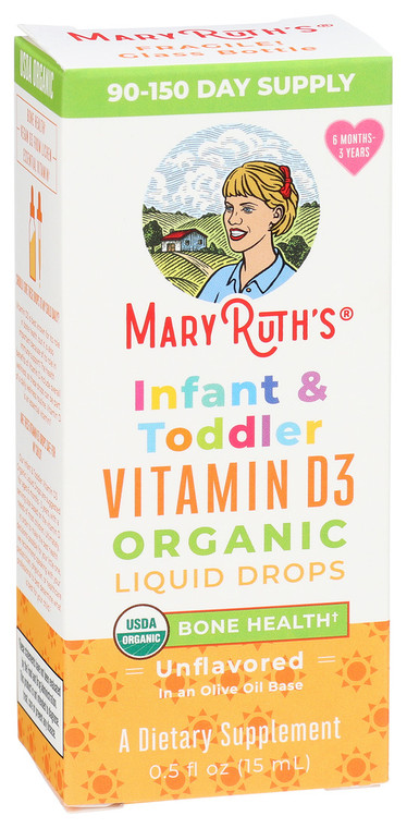 Mary Ruth`s, Kids Liquid Drop Vitamin D3, Case Of 1, 0.5 Oz