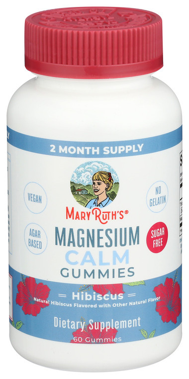 Mary Ruth`s, Magnesium Calm Hibiscus Supplement Gummies, Case Of 1, 60 Ct