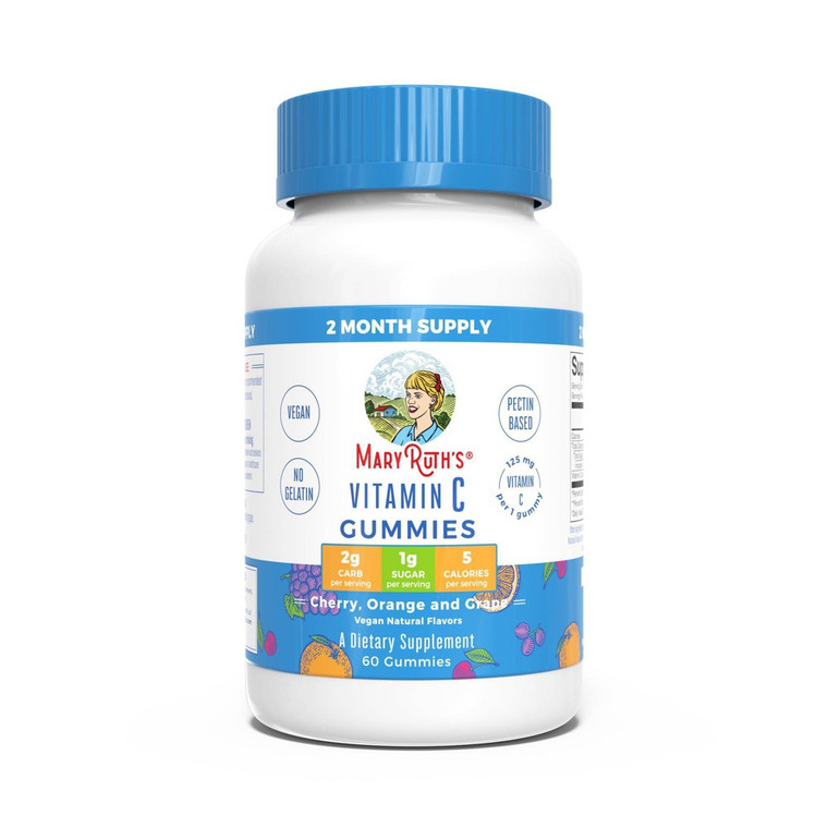 Mary Ruth`s, Vitamin C Gummies Cherry Orange And Grape 60 Gummies, 1 Each, 60 Ct