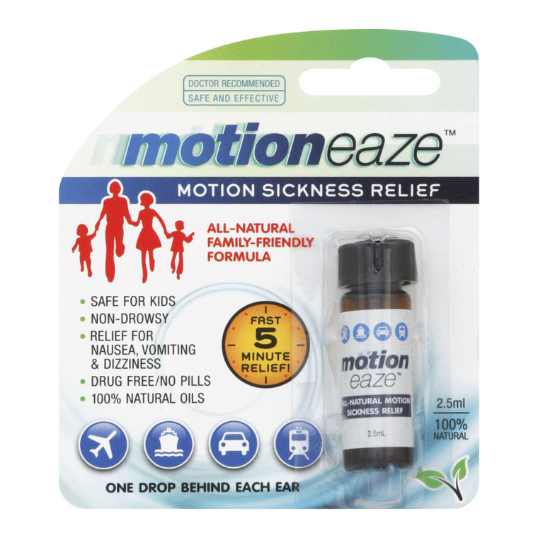 Motioneaze, Motion Sickness Relief, Case Of 6, 2.5 Ml