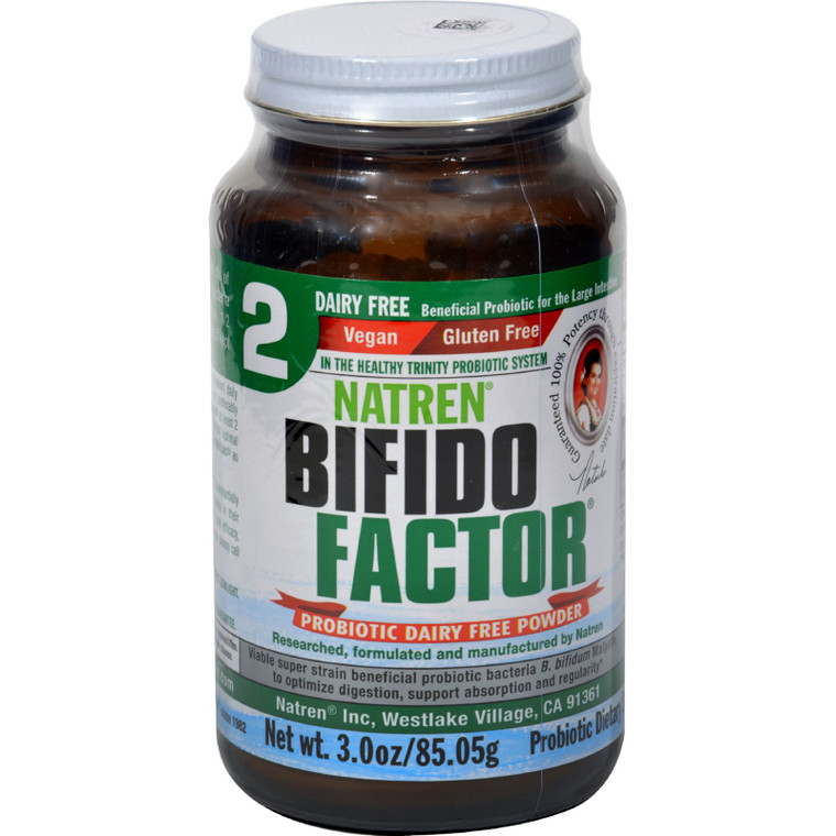 Natren, Bifido Factor Probiotic Dairy Free Gluten Free Vegan Powder, 1 Each, 3 Oz