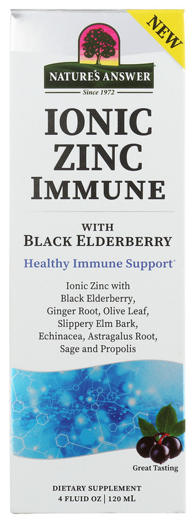 Nature's Answer, Ionic Zinc Immune With Black Elderberry Dietary Supplement, 1 Each, 4 Oz