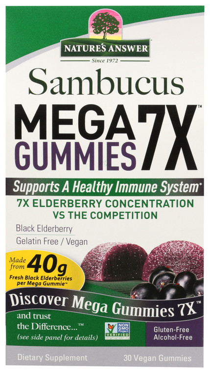 Natures Answer, Sambucus Mega Gummies 7x 40g, 1 Each, 30 Ct