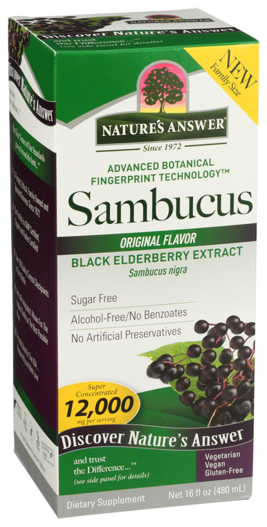 Nature's Answer, Sambucus Original Family Size 12,000mg, 1 Each, 16 Fl Oz