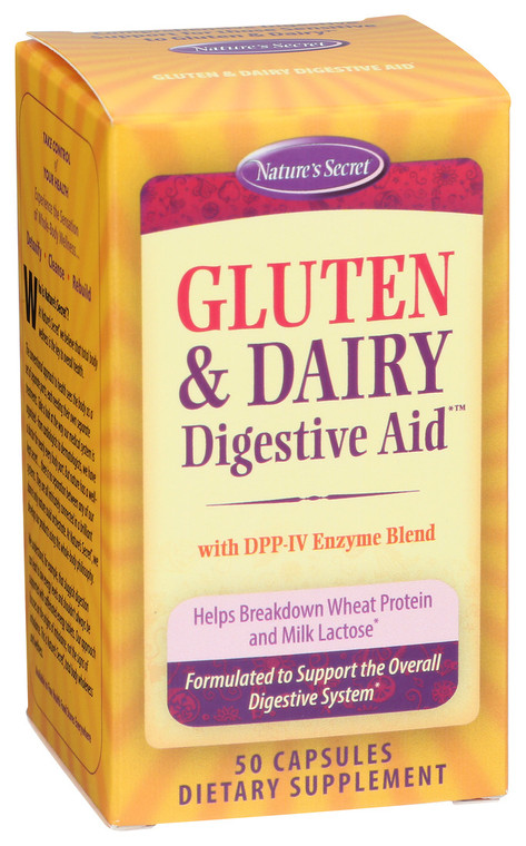 Nature's Secret, Gluten & Diary Natural Secret Digestive Aid, Case Of 1, 50 Ct