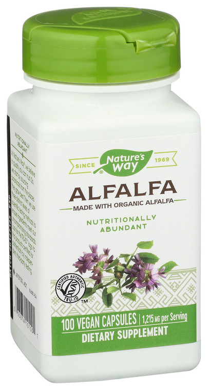 Nature's Way, Dietary Supplement Alfalfa, 1 Each, 100 Cap