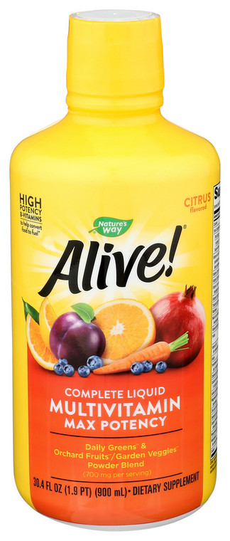 Nature's Way, Alive! Liquid Multi-vitamin Max Potency, 1 Each, 30 Oz