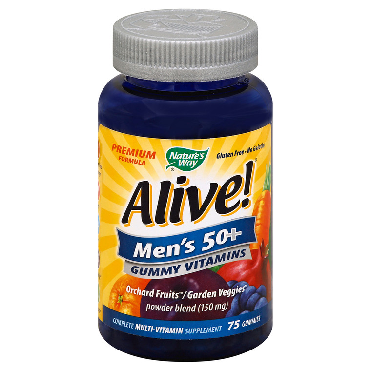 Nature's Way, Alive! Men's 50+ Gummy Multi-vitamins, 1 Each, 75 Chew