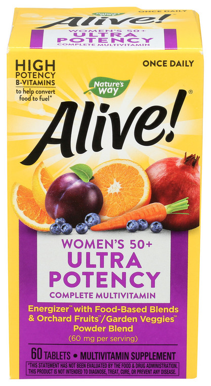Nature's Way, Alive! Women's 50+ Ultra Potency Multi-vitamin, 1 Each, 60 Tab