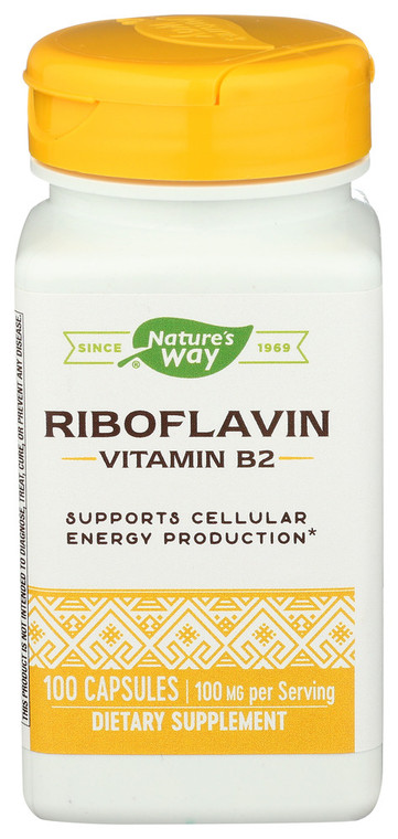 Nature's Way, Riboflavin Vitamin B2, 1 Each, 100 Cap